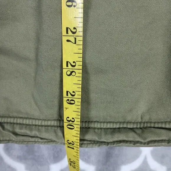 Hollister Olive Green Sherpa Lined Coat Women Medium Hooded Parka Jacket Y2K - Picture 8 of 9